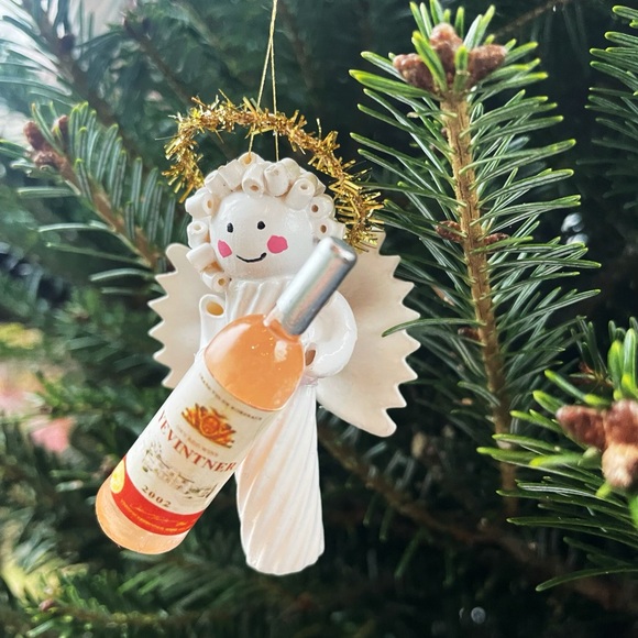 DRUNKEN NOODLE ANGEL Holiday Christmas Holiday Tree Ornament, 1.5” - Picture 2 of 7